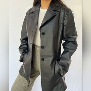 Black Worthington Leather vintage Jacket